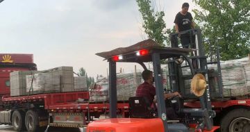 茂名 黄金麻冰裂纹，地铺石装车