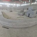 茂名 芝麻白异形坐凳，自然面光面弧形加工