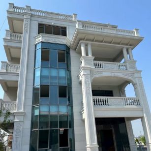 茂名 白麻花岗岩别墅外墙干挂效果展示