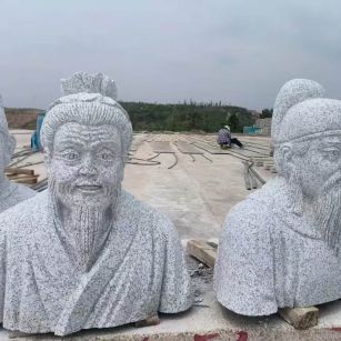 茂名 白麻花岗岩石材人物立体雕刻