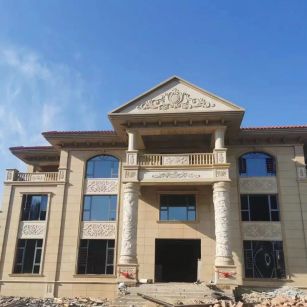 茂名 黄金麻花岗岩别墅外墙干挂