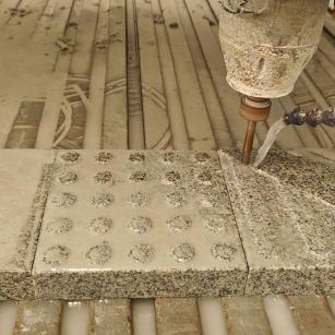 茂名 芝麻白花岗岩石材盲人石、盲道石、盲点石