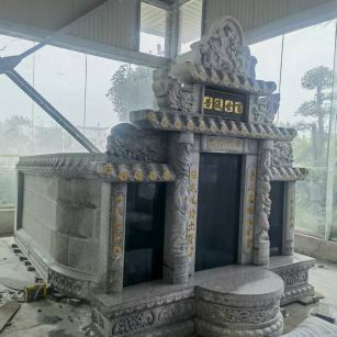 茂名 芝麻白墓碑效果展示图