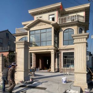 茂名 黄金麻花岗岩荔枝面别墅外墙干挂私家专属