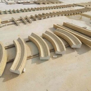 茂名 黄金麻花岗岩别墅线条