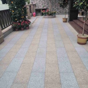 茂名 黄金麻白麻荔枝面庭院铺装展示