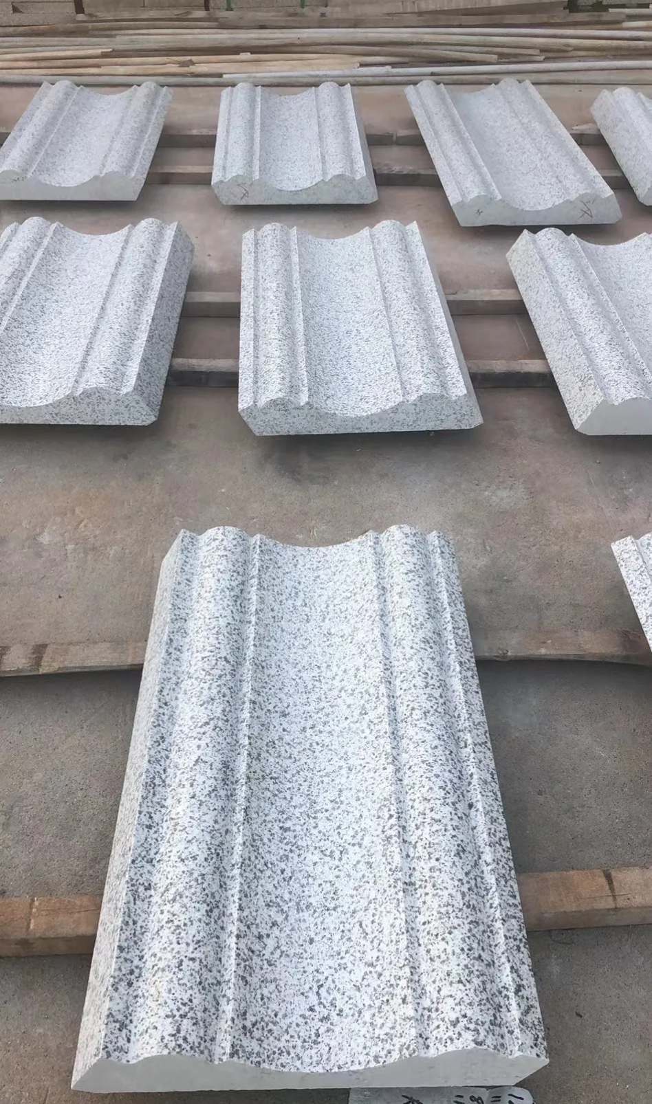 茂名 白麻花岗岩光面别墅线条