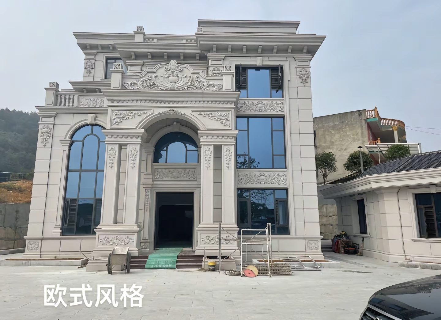 茂名 白麻花岗岩别墅外墙干挂