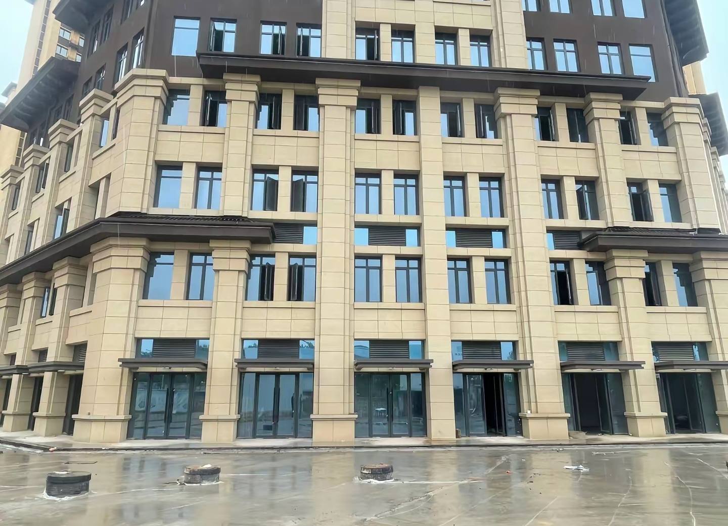 茂名 黄金麻花岗岩荔枝面小区外墙干挂