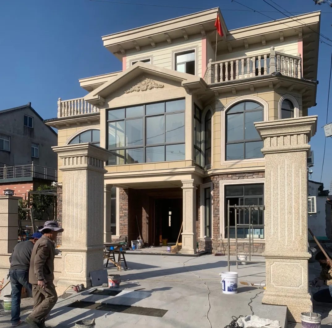 茂名 黄金麻花岗岩荔枝面别墅外墙干挂私家专属